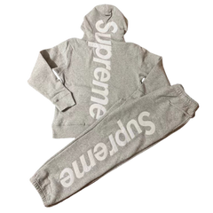 Supreme Satin Applique Tracksuit Gray / White