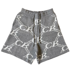 Cole Buxton Monogram Shorts Gray / White