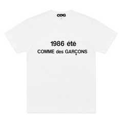 COMME des GARÇONS "1986 été COMME des GARÇONS" Shirt White