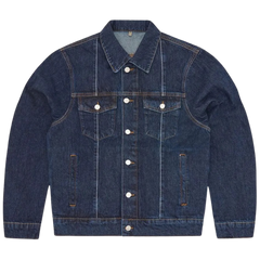 Corteiz C-Star Stich-Down Denim Jacket Dark / Navy Blue