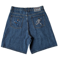 Poser London "Police and Robber" Denim Jorts / Shorts Navy / Dark Blue