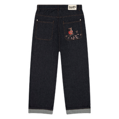 Derschutze "koi fish" Denim Jeans / Pants Black