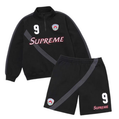 Supreme Equipe Short Set / Tracksuit Black Red