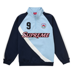 Supreme Equipe Half Zip Sweater Navy Blue / Baby Blue
