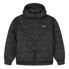 Arte Antwerp Heart Padded Puffer Jacket Black