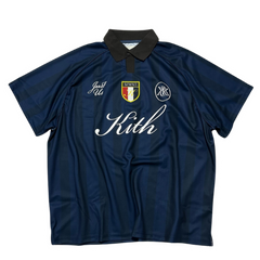 Kith Shadow Stripe Soccer Jersey Navy / Dark Blue