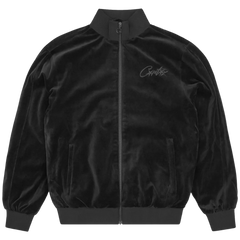 Corteiz Velour Zip Up All Black