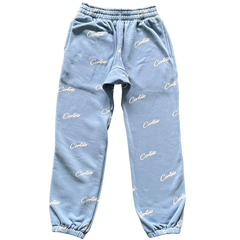 Corteiz Joggers Baby Blue / White