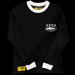 Corteiz 4 Star Waffle Longsleeve Black