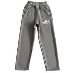 Corteiz Island Puff Print Joggers / Sweatpants Gray / White