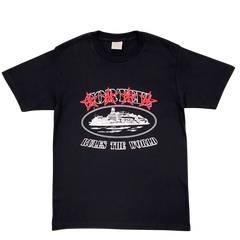 Corteiz 4 STARZ Alcatraz Shirt Black / White / Red
