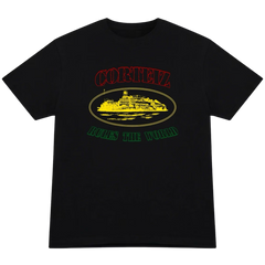 Corteiz OG Carni Alcatraz T-Shirt Black / Red / Gold / Green