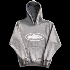 Corteiz Alcatraz Hoodie Gray / White