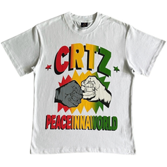 Corteiz Peace Inna World Shirt White / Red / Yellow / Green
