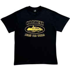 Corteiz "Rules The World" Shirt Black / Yellow