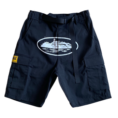 Corteiz OG 2.0 Cargo Shorts Black / White
