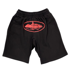 Corteiz Alcatraz Basic Shorts Black / Red