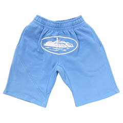 Corteiz Alcatraz Basic Shorts Baby Blue / White