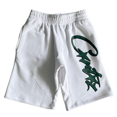 Corteiz C Star Shorts White / Dark Green