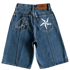 Corteiz Denim Jeans Shorts Blue