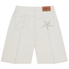Corteiz Denim Jeans Shorts White
