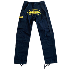 Corteiz Alcatraz Cargo Pants Black / Yellow