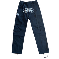 Corteiz Alcatraz Cargo Pants Black / White (White Patch)