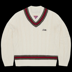 Corteiz V-Neck Sweater Cream / Beige