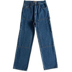 Corteiz Embossed C Star Denim Work Jeans Navy / Dark Blue
