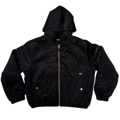 Stussy Corduroy Zip Hoodie Black