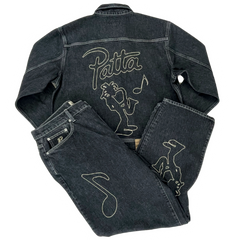 Stussy x Patta Zip Denim Work Track Suit Navy Blue