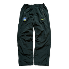 Vintage Nike Brazil Track Pants / Joggers Dark Green 2014/15