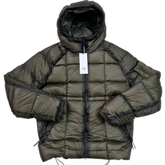 C.P. Company D.D. Shell Hooded Down Jacket Olive Green