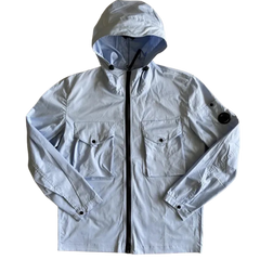 C.P. Company Gabardine Hooded Jacket / Zip Hoodie Baby Blue