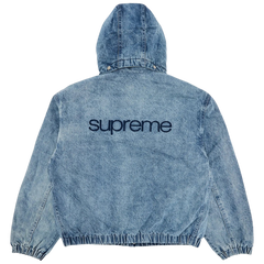 Supreme Faux Denim Bomber Jacket Blue