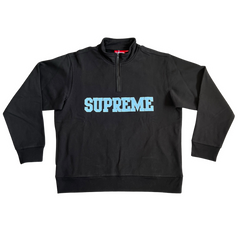 Supreme Stand Collar Half Zip Sweater / Baby Blue