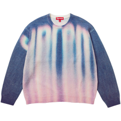 Supreme 100% Wool Blurred Logo Sweater Navy / Dark Blue / Pink