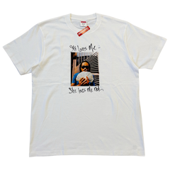 Supreme "She loves me (not)" White