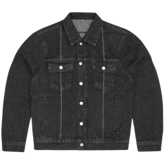 Corteiz Denim Jacket Washed Black