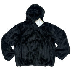 Supreme Faux Fur Hooded Jacket Black