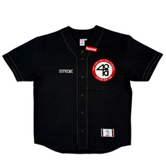 Supreme x 40 Acres Twill Baseball Jersey / Shirt Black / Red / White
