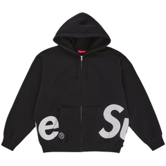 Supreme Big Logo Zip Hoodie Black / White