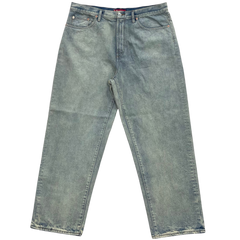 Supreme Dirty Indigo Denim Jeans Washed Blue