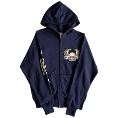 Corteiz Eagle Zip Hoodie Navy / Dark Blue