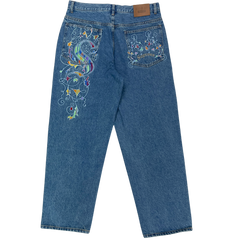 Supreme x Coogi Baggy Denim Jeans Blue / Multicolor / Rainbow