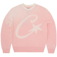 Corteiz C Star Mohair Knit Sweater Pink