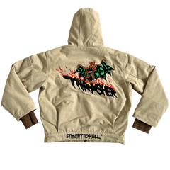 Supreme X THRASHER Work Jacket Brown / Cream / Beige