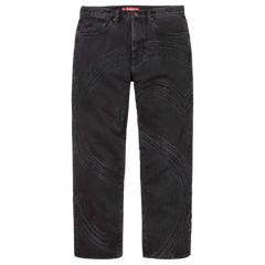 Supreme S Logo Loose Fit Jeans Black