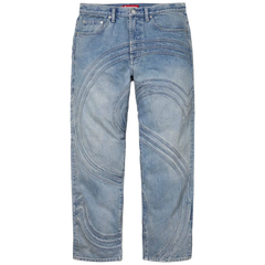 Supreme S Logo Loose Fit Jeans Blue