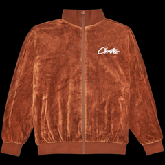 Corteiz Velour Zip Up Brown